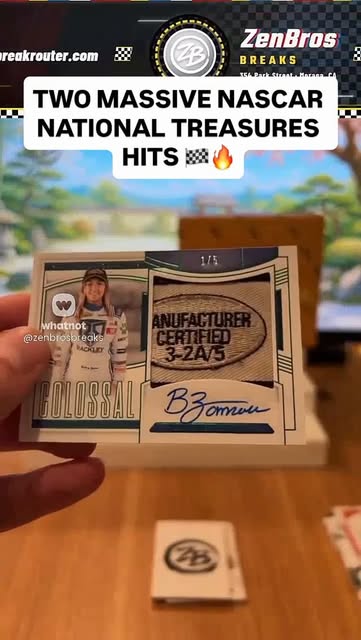 Brittney Zamora patch autograph numbered to 5 and Kyle Busch autograph numbered to 25 pulled live